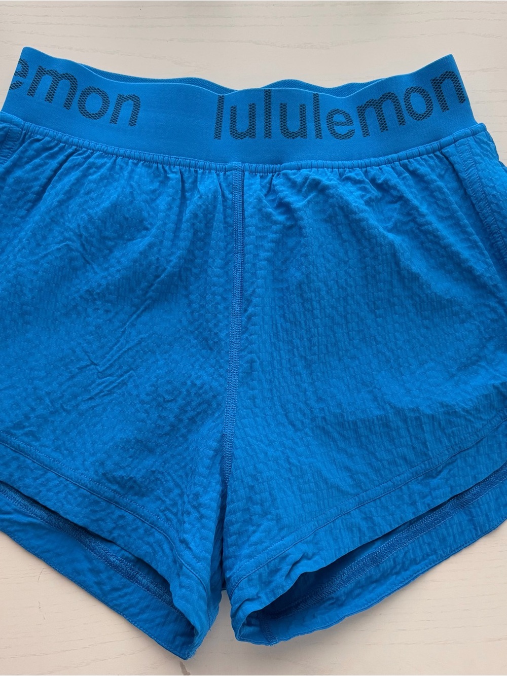 lululemon athletica Bright Blue Textured Athletic Shorts
